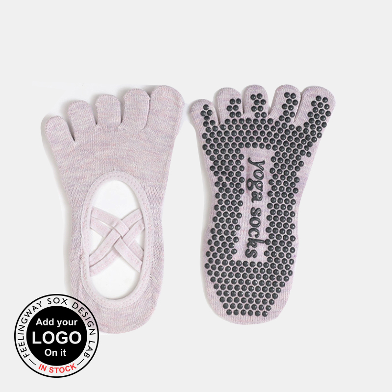 3 Pairs Elegant Yoga Pilates Cross Strap Grip Toe Socks Test Sample